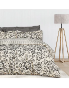 DAS HOME ΣΕΤ ΣΕΝΤΟΝΙΑ ΜΟΝΑ HAPPY 9677 BLACK, TAUPE