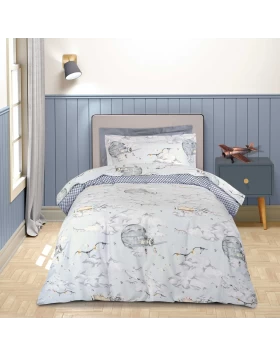 GREENWICH POLO CLUB ΣΕΤ ΣΕΝΤΟΝΙΑ ΜΟΝΑ ESSENTIAL 8852 GREY