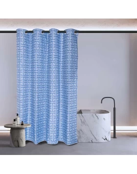 GREENWICH POLO CLUB ΚΟΥΡΤΙΝΑ ΜΠΑΝΙΟΥ 200Χ180 ESSENTIAL 3119 DUSTY BLUE