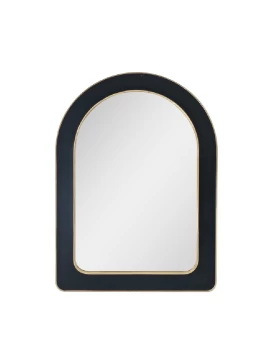 Καθρέπτης Τοίχου Espiel ECO606 Οβάλ με Βελούδινο Μαύρο-Χρυσό Πλαίσιο 70x50cm