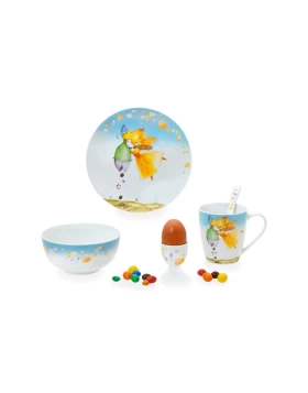 Παιδικό Σετ Φαγητού 5τμχ από Πορσελάνη Νεράιδα - Cryspo Trio (Fairy)