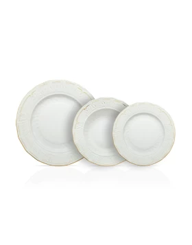 Σετ Πιάτων Πορσελάνης 72τμχ Karyatis Oro - Αριστοκρατική Κομψότητα