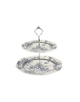 Εταζέρα Διώροφη Πορσελάνης Tiffany Blue - Oriana Ferelli