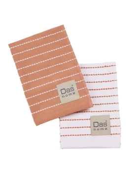 DAS HOME ΣΕΤ ΠΟΤΗΡΟΠΑΝΑ 2ΤΜΧ 30Χ50 0826 TERACOTTA, WHITE