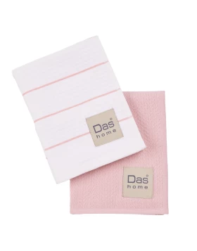 DAS HOME ΣΕΤ ΠΟΤΗΡΟΠΑΝΑ 2ΤΜΧ 30Χ50 0828 PINK, WHITE