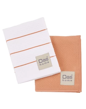 DAS HOME ΣΕΤ ΠΟΤΗΡΟΠΑΝΑ 2ΤΜΧ 30Χ50 0831 TERACOTTA, WHITE