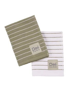 DAS HOME ΣΕΤ ΠΟΤΗΡΟΠΑΝΑ 2ΤΜΧ 30Χ50 0822 GREEN, WHITE