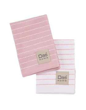 DAS HOME ΣΕΤ ΠΟΤΗΡΟΠΑΝΑ 2ΤΜΧ 30Χ50 0823 PINK, WHITE