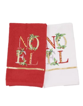 DAS HOME CHRISTMAS ΠΟΤΗΡΟΠΑΝΑ ΣΕΤ 2ΤΜΧ 30X50 0813 RED, WHITE