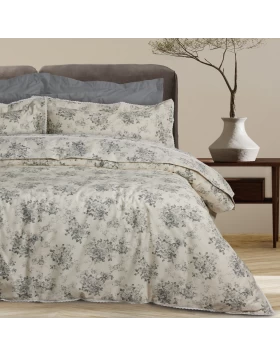 DAS HOME ΠΑΠΛΩΜΑΤΟΘΗΚΗ ΣΕΤ ΥΠΕΡΔΙΠΛΗ PRESTIGE 1712 GREY, IVORY