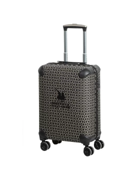 GREENWICH POLO CLUB ΒΑΛΙΤΣΑ 56X38X22.5 PREMIUM 7501 BLACK, ECRU