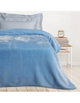 DAS KIDS ΚΟΥΒΕΡΤΑ VELOUR MONH 0291 BABY BLUE