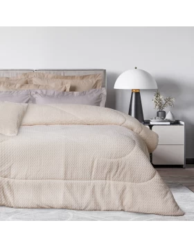 DAS HOME ΚΟΥΒΕΡΤΟΠΑΠΛΩΜΑ SHERPA ΥΠΕΡΔΙΠΛΟ 1366 ECRU