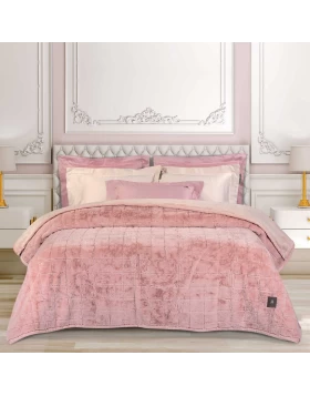 GREENWICH POLO CLUB ΚΟΥΒΕΡΤΑ FAUX FUR ΥΠΕΡΔΙΠΛΗ PREMIUM 3499 SALMON