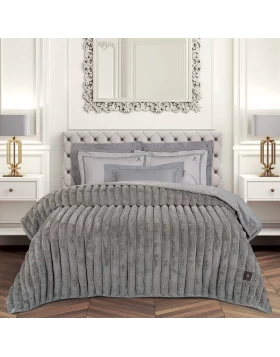 GREENWICH POLO CLUB ΚΟΥΒΕΡΤΑ FAUX FUR ΥΠΕΡΔΙΠΛΗ PREMIUM 3831 TAUPE