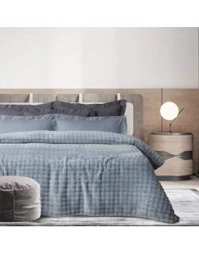 DAS HOME ΚΟΥΒΕΡΤΑ BUBBLE FLEECE 220Χ240 1371 LIGHT BLUE