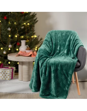 DAS HOME ΚΟΥΒΕΡΤΑ FLEECE 130Χ170 CHRISTMAS 1374 GREEN