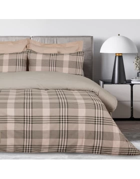 DAS HOME ΣΕΤ ΣΕΝΤΟΝΙΑ ΜΟΝΑ HAPPY FLANNEL 9679 BEIGE, OLIVE