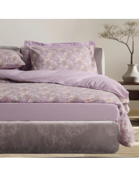 DAS HOME ΣΕΤ ΠΑΠΛΩΜΑΤΟΘΗΚΗ ΥΠΕΡΔΙΠΛΗ HAPPY FLANNEL 9682 GREY, LILAC