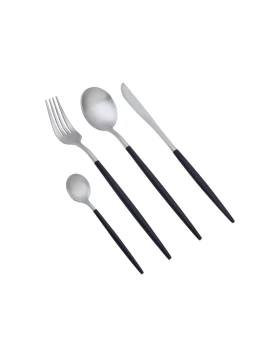 Σετ Μαχαιροπίρουνα 24 Τεμαχίων Cryspo Trio Senso Black Inox Matt 7.5mm (45.813.24)