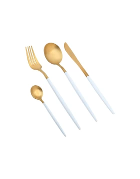 Σετ Μαχαιροπίρουνα 24 Τεμαχίων Cryspo Trio Senso White Gold Mat 7.5mm (45.833.24)