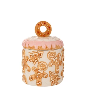 Χριστουγεννιάτικη Κεραμική Μπισκοτιέρα Gingerbread 15x21 εκ. Iliadis 90938