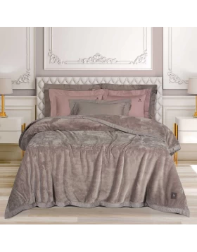 GREENWICH POLO CLUB ΚΟΥΒΕΡΤΑ VELOUR KING ESSENTIAL 3973 DUSTY LILAC