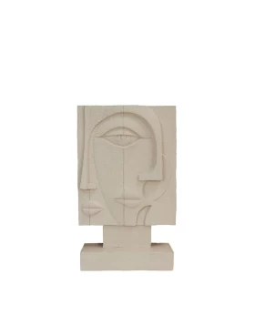Διακοσμητική Φιγούρα Πρόσωπο Cubism Λευκή 27cm - Espiel CIN102