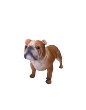 Διακοσμητική Φιγούρα Σκύλος Bulldog Όρθιος Καφέ Espiel 22εκ.FAD205