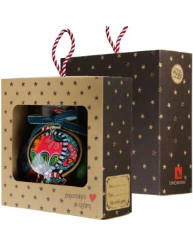 Χειροποίητο Γούρι Ρόδι Πολύχρωμο Μεταλλικό Synchronia LU24008C 