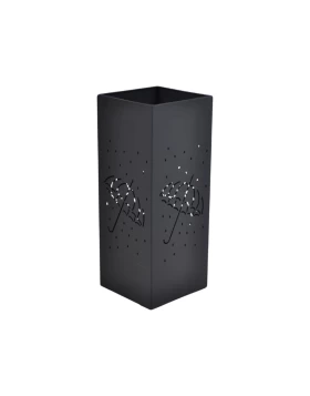 Ankor Ομπρελοθήκη Μεταλλική Τετράγωνη Μαύρη Ματ - 850532