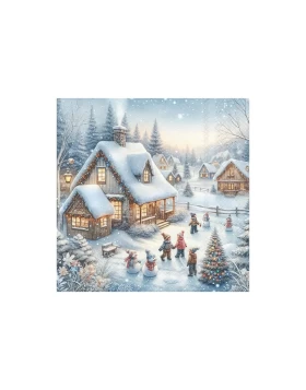 Χαρτοπετσέτες Ambiente Winter Backyard 33x33 εκ. Σετ 20 τμχ - 33320150