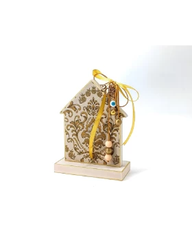 Ξύλινο Γούρι Σπιτάκι Λευκό - KorresCraft - 262-106-02