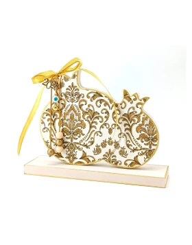 Ξύλινο Γούρι Ρόδια Λευκά - KorresCraft 262-106-05