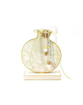 Ξύλινο Γούρι Ρόδι Εκρού - KorresCraft 262-107-04