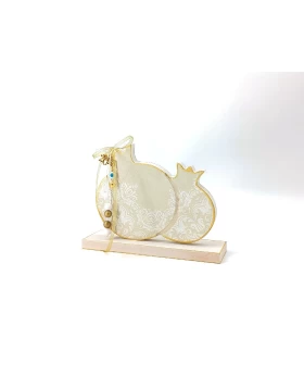 Ξύλινο Γούρι Ρόδια Εκρού - KorresCraft 262-107-05