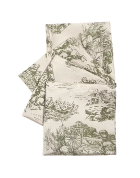 GREENWICH POLO CLUB ΣΕΤ ΠΕΤΣΕΤΕΣ ΦΑΓΗΤΟΥ 40Χ40 ESSENTIAL 3015 ECRU, OLIVE