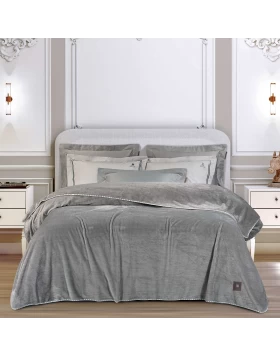 GREENWICH POLO CLUB ΚΟΥΒΕΡΤΑ FLEECE 220X240 ESSENTIAL 4439 GREY