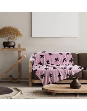 DAS HOME ΚΟΥΒΕΡΤΑ ΚΑΝΑΠΕ JACQUARD FLEECE 1381 LILAC