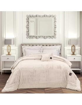 GREENWICH POLO CLUB ΚΟΥΒΕΡΤΟΠΑΠΛΩΜΑ RABBIT FAUX FUR KING PREMIUM 3962 IVORY