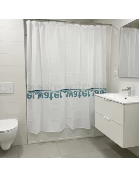 Κουρτίνα Μπάνιου Υφασμάτινη Happy Bath Water Blue 180x200 εκ. - 030020001