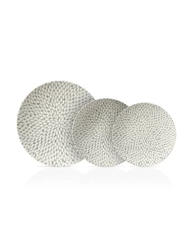 Σετ Πιάτα Πορσελάνης 20τμχ Inglazed Cryspo Trio Pearl (47.160.40)