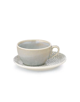 Φλυτζάνι Cappuccino 230ml με Πιατάκι Cryspo Trio Pearl (47.160.16)