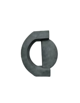 Espiel Κεραμικό Βάζο Γκρι Γεωμετρικό (MAH101) - 27.5x10x32.5cm