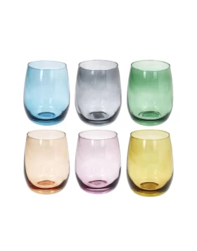 Σετ Ποτήρια Νερού Tognana Tulip Rhapsody 400ml - 6 Τεμάχια Πολύχρωμα