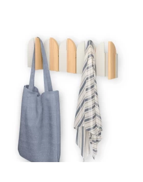 Umbra Saloon 1022942-1337 Κρεμάστρα Τοίχου με 5 Αναδιπλούμενους Γάντζους - Natural / Sand