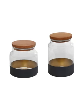 Σετ 2 Αεροστεγών Γυάλινων Δοχείων Espiel RAB643 & RAB644 - 635ml & 890ml