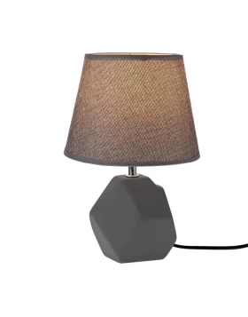 Iliadis Γκρι Κεραμικό Λαμπατέρ με Γκρι Καπέλο Φ20x29,5εκ. (91560)