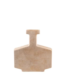 Βάζο Zen Collection - Μπεζ/Άμμου Μίνιμαλ Διακοσμητικό (26,5×6,2×30εκ.) - 51659