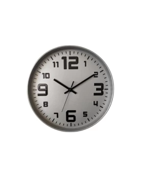 Ρολόι Τοίχου Oriana Ferelli Z-1207-B Φ29,3cm - Γκρι Καντράν με Μαύρους Αριθμούς